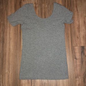 Scoop back shirt